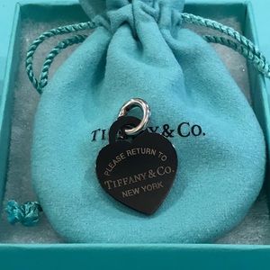 Authentic Tiffany & Co. Titanium Heart Charm